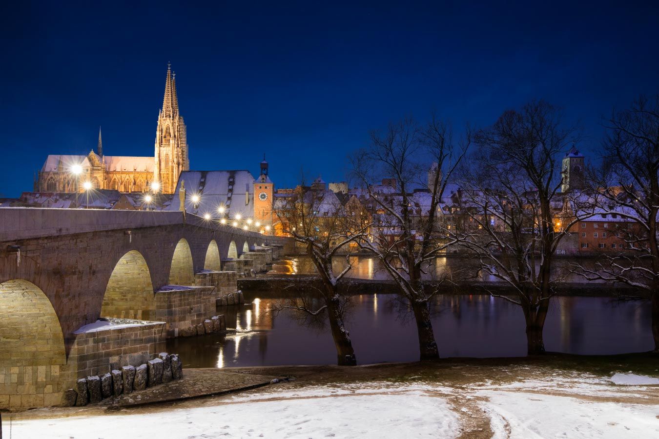 Regensburg, Steinerne Brücke im WInter (366_MG_9396_5)